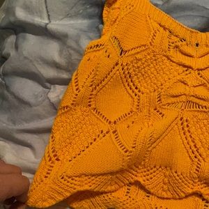 Orange Knit Tank Top